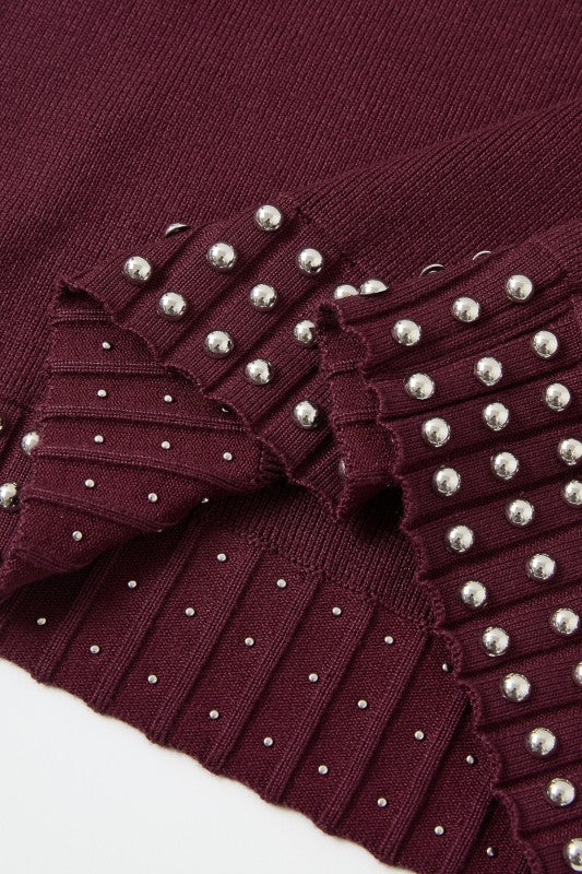 Merlot Knit Midi Dress