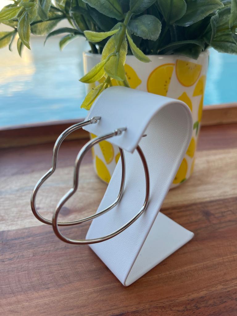 Silver Heart Earrings