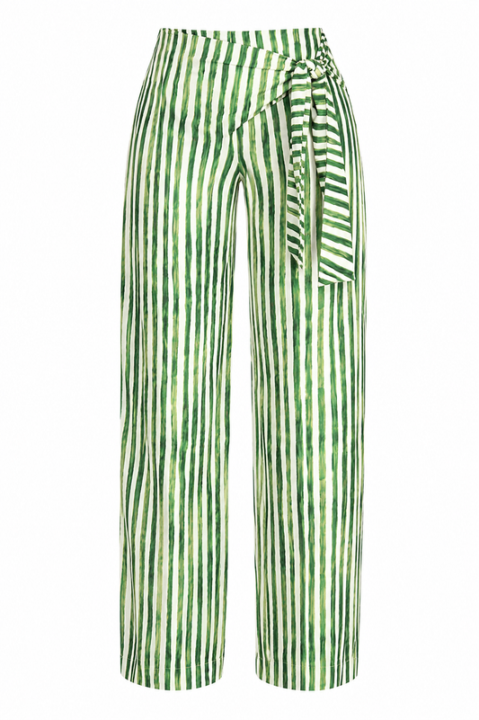 Green Striped Pants