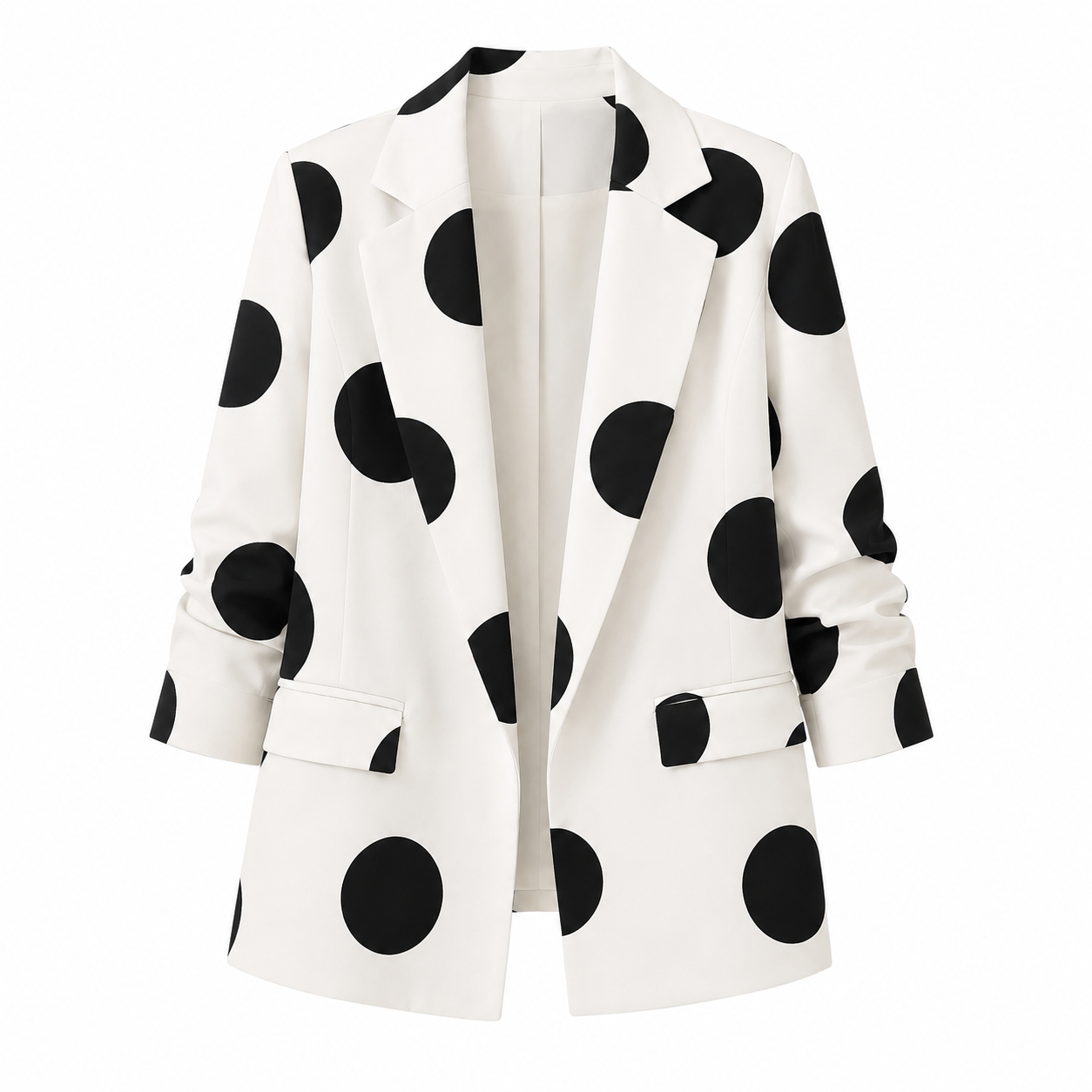 Polka Dot Cropped Blazer