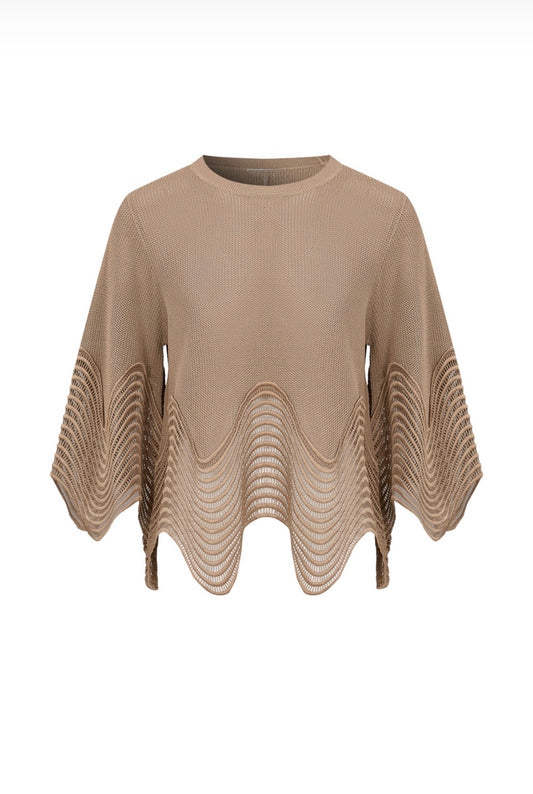 Wave Detail Knit Top