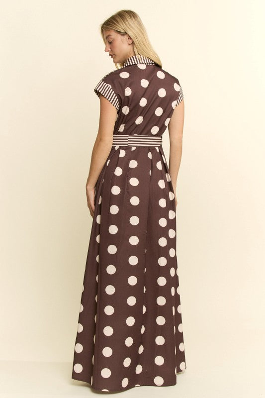 Dots Stripes Maxi Dress