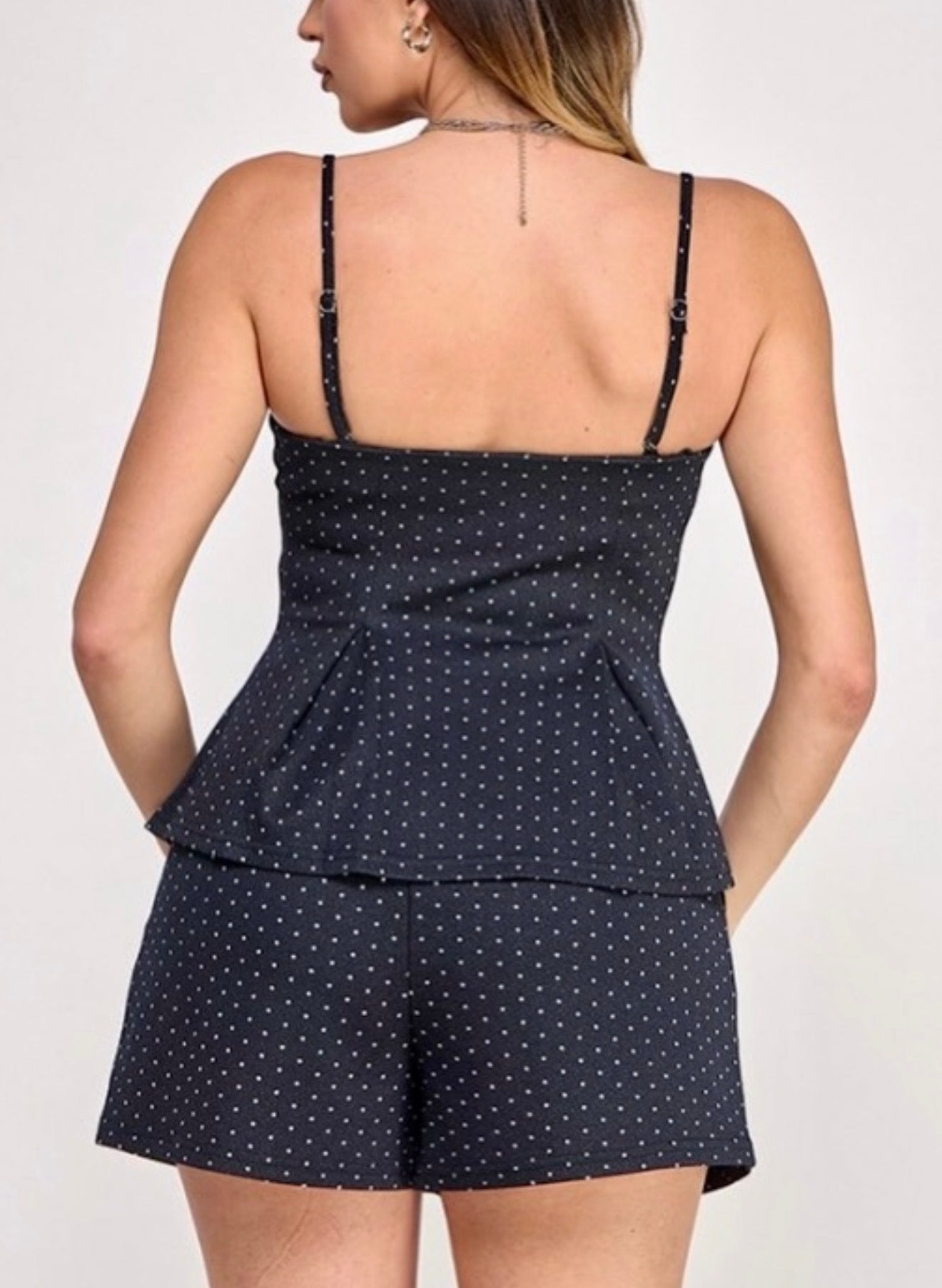 Peplum Polka Dots Short Set