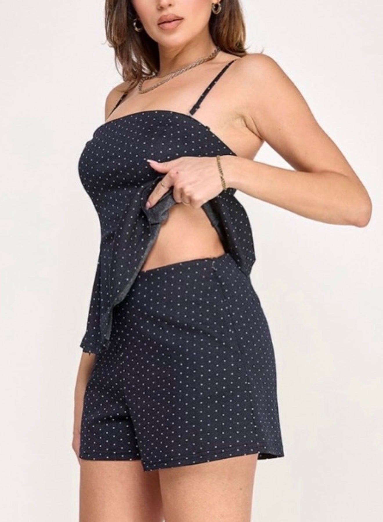 Peplum Polka Dots Short Set
