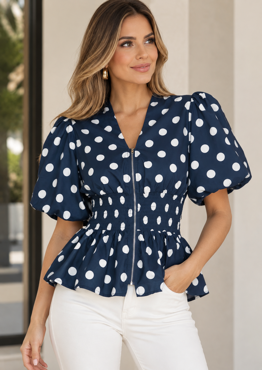 Navy Belle Top