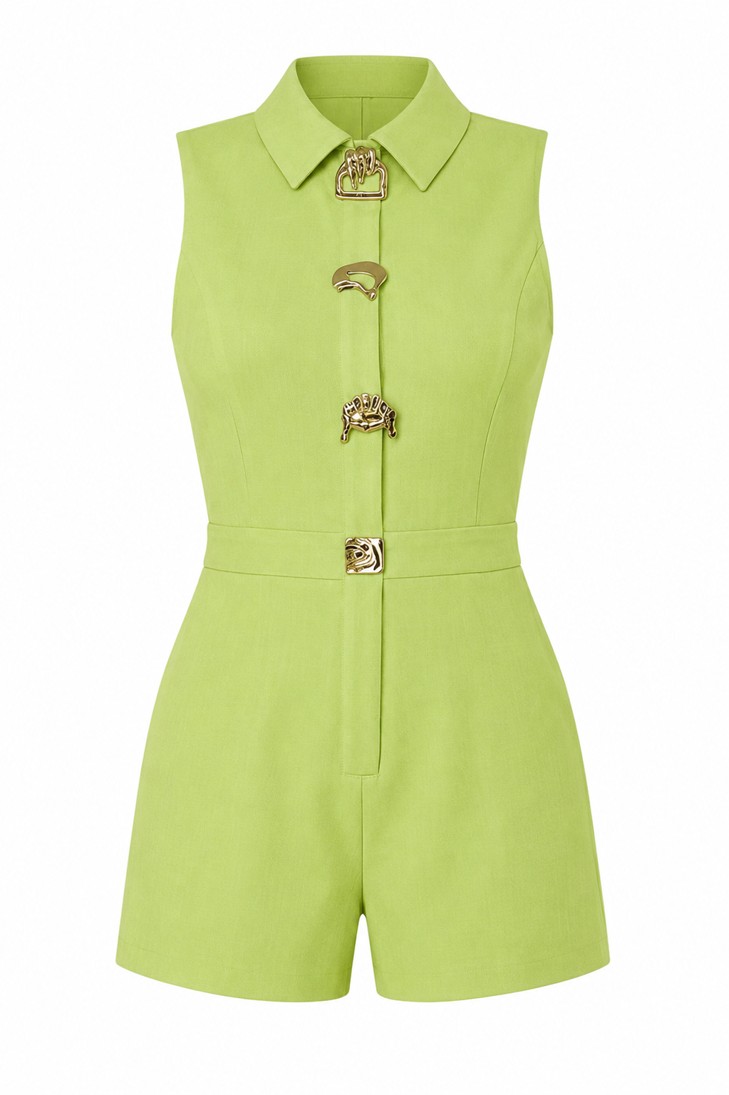 Gold Button Detail Romper